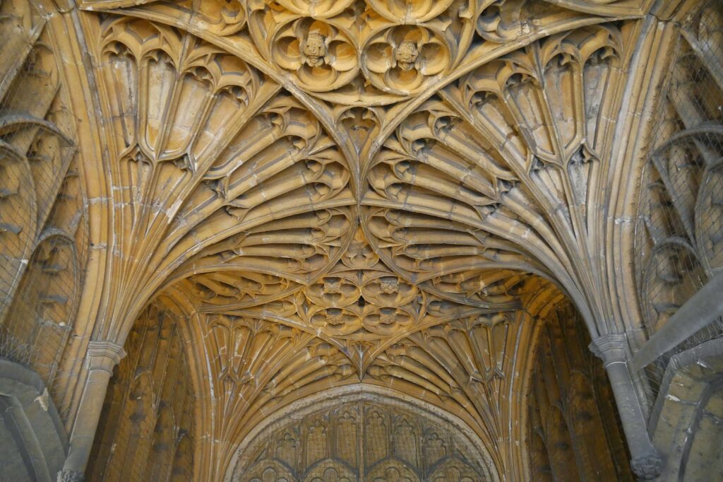 Vaulted ceilings in Parish Church of St John Baptist, Cirencester